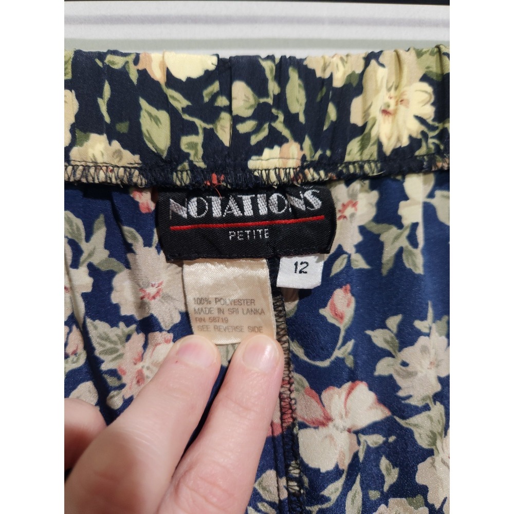 Vintage Notations 2 Piece Shirt + Culottes 10/12 Floral Cottagecore Grannycore - Picture 8 of 9
